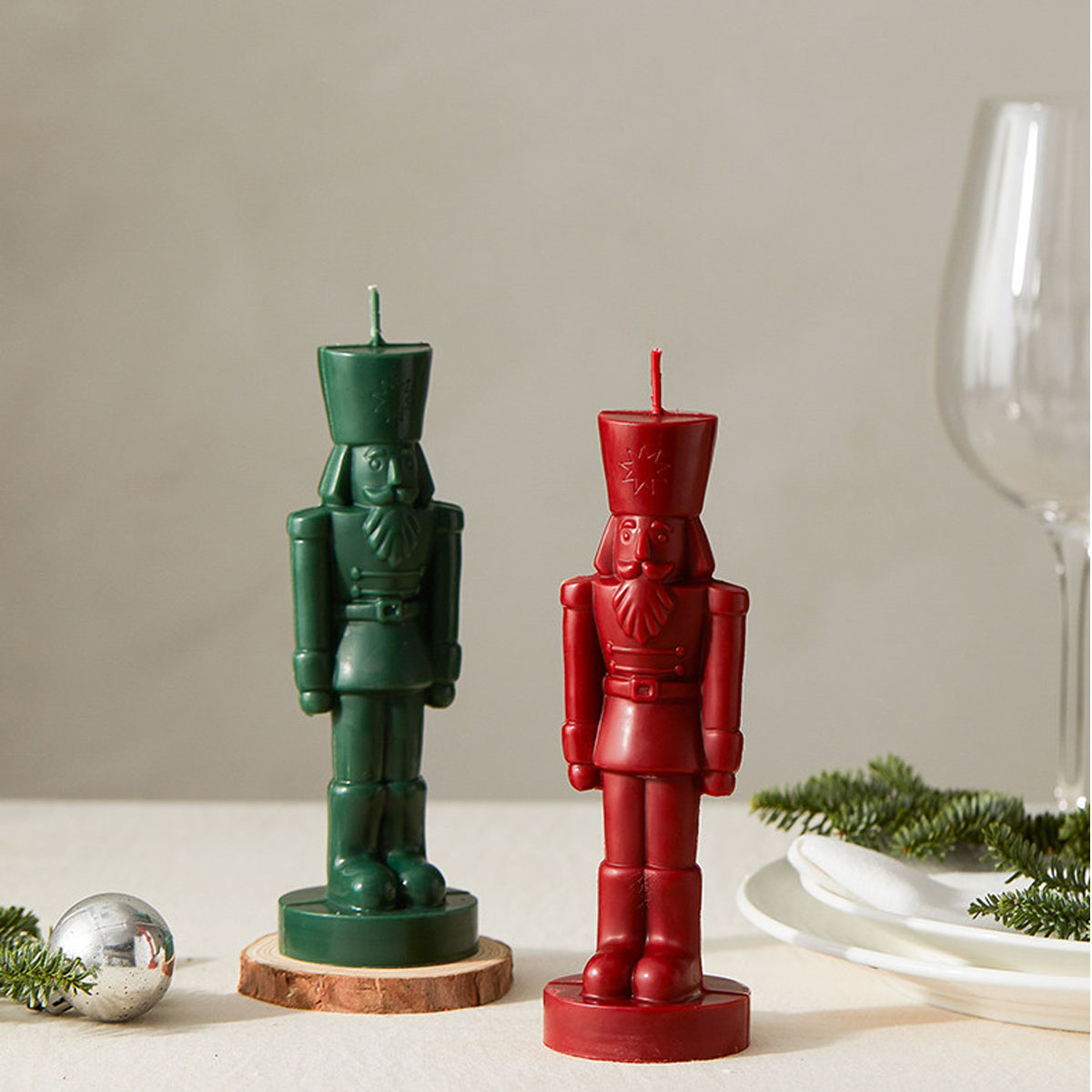 Nutcracker Figurine - Molde de plástico grande para velas