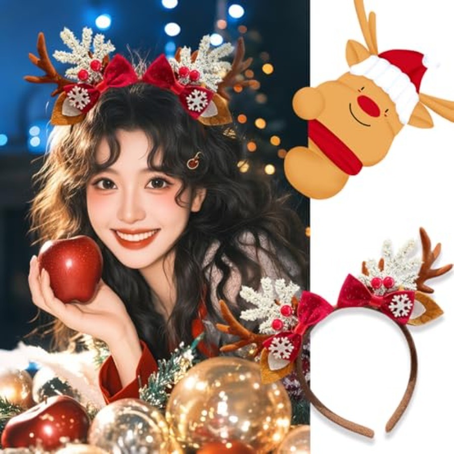 Linda Diadema Navideña para Mu - Reindeer Antlers Headband reseña y precio