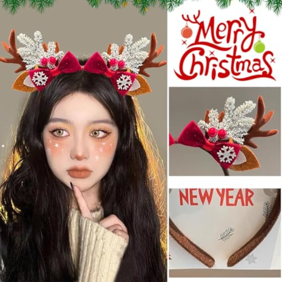 Linda Diadema Navideña para Mu - Reindeer Antlers Headband reseña y precio