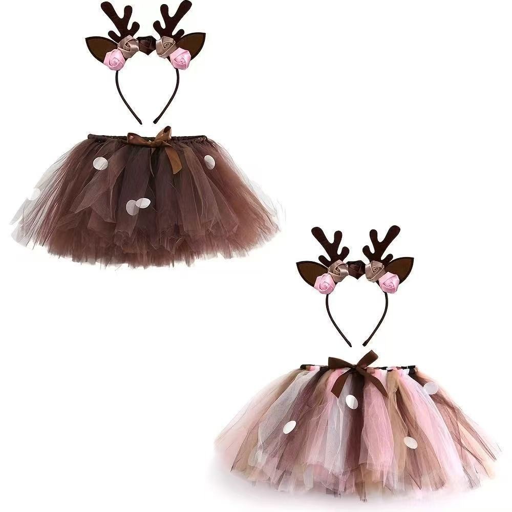 Falda tutú de ciervo esponjosa - Reindeer Antlers Headband reseña y precio