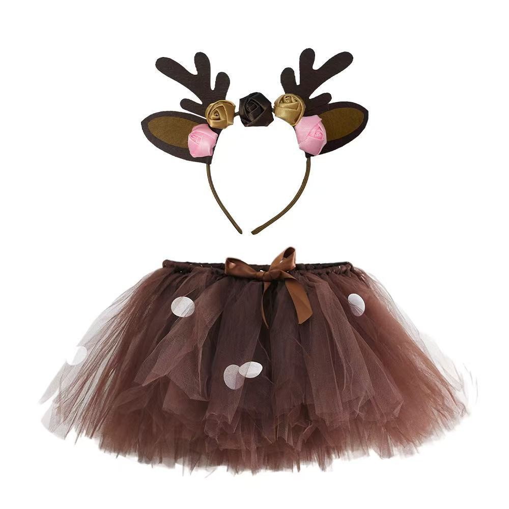 Falda tutú de ciervo esponjosa - Reindeer Antlers Headband reseña y precio