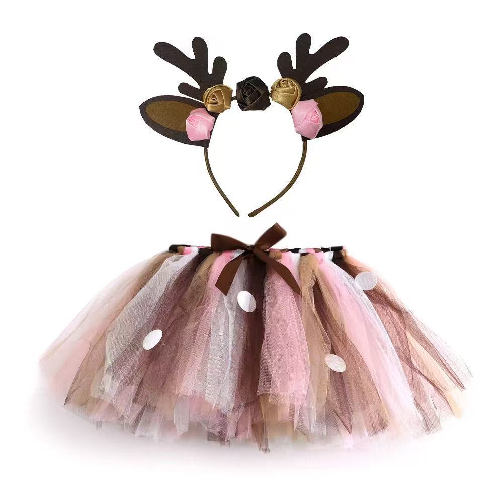 Falda tutú de ciervo esponjosa - Reindeer Antlers Headband reseña y precio